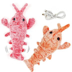 USB Charging Lobster Cats Toy Dancing Moving Washable Plush Electric Pet Toys Squeaky Automatic Dogs Interactive Toys Outdoor