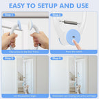 Automatic Hanging Cat Toy with Flying Bird,Interactive, Light Blue | Interactive,Rechargeable,Flying Bird Feather Wand Cat Toys,Exercise Stimulation,Cat Enrichment