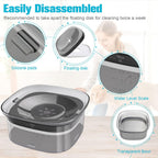 70Oz Dog Water Bowl, No Spill Slow Drinking Feeder for Messy Drinker | Large Capacity, Spill Proof, Prevent Pet Prevents Choking, Anti-Slip, Visible Water Level, Suitable for Travel and Car Trips