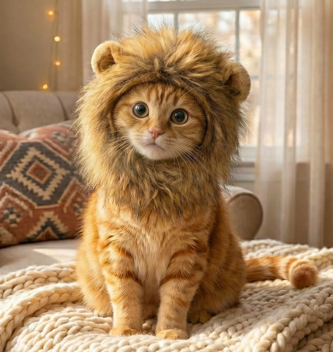 Lion Mane Costume for Cats