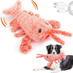 USB Charging Lobster Cats Toy Dancing Moving Washable Plush Electric Pet Toys Squeaky Automatic Dogs Interactive Toys Outdoor