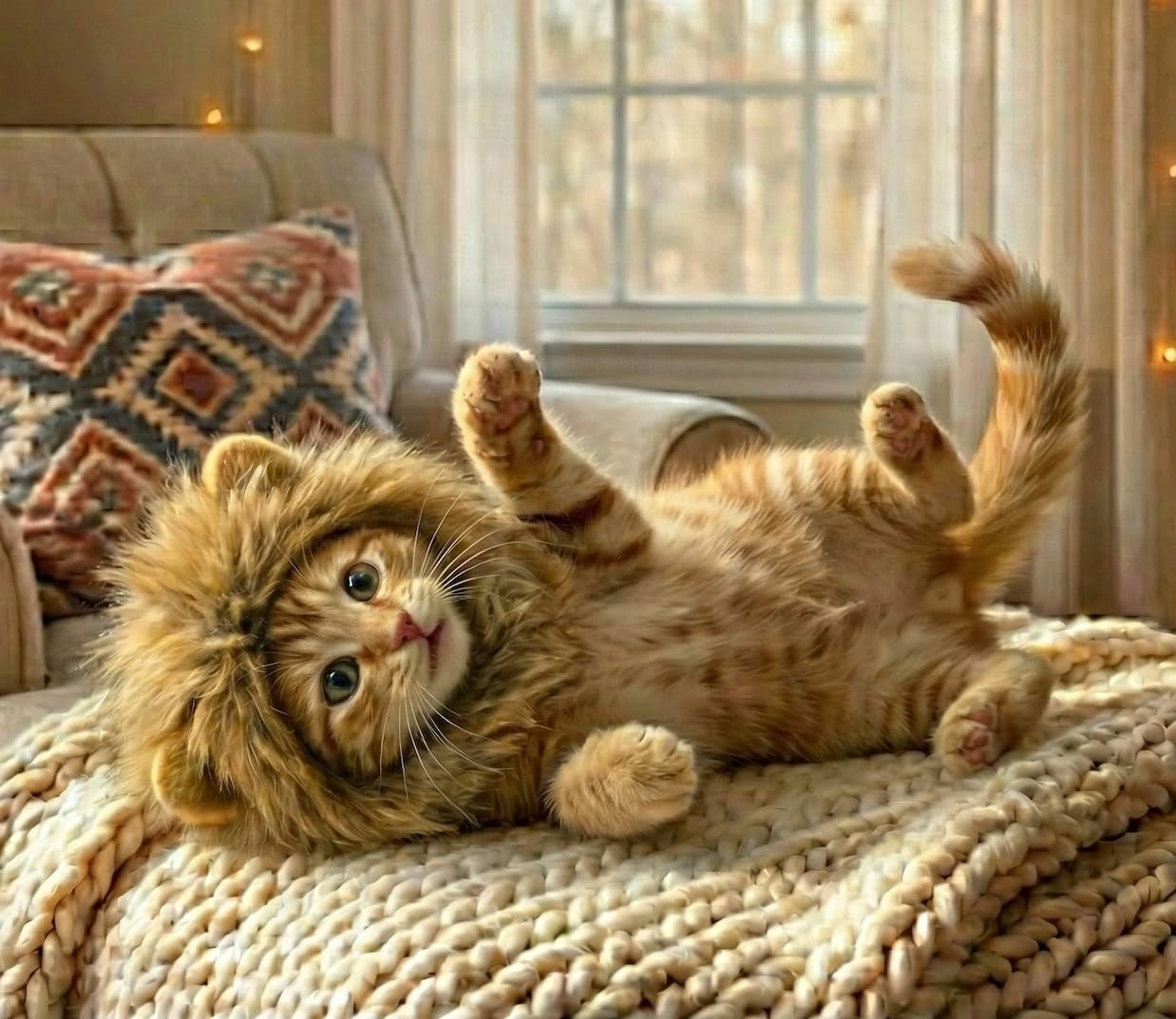 Lion Mane Costume for Cats
