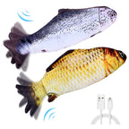 DOTSOG Electric Moving Wagging Fish Cats Toy Realistic Flopping, Interactive Motion Kitten Toy, Plush Interactive Cat Toys Fun Toy for Cat Exercise