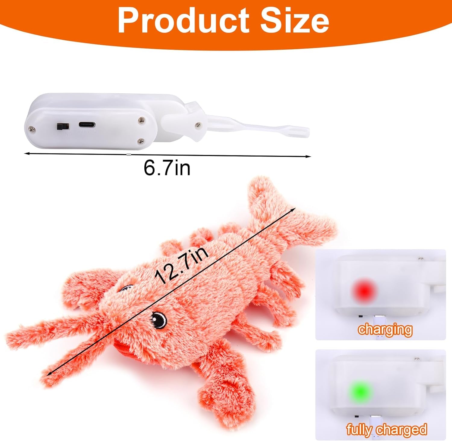 Interactive Lobster Dog Toy | Keeps Small, Medium & Large Dogs Busy Indoors & Outdoors - Rechargeable, Plush & Squeaky