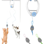 Electric Automatic Interactive Cat Toy USB Rechargeable Fluttering Butterfly Feather Wand for Indoor Enrichment and Stimulation