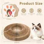 Cat Scratcher Toys for Indoor Cats - 2PCS Kitty Kurlz Magic Organ Cat Scratcher Board, Cardboard Cat Scratching Board Ball Scratcher Pad