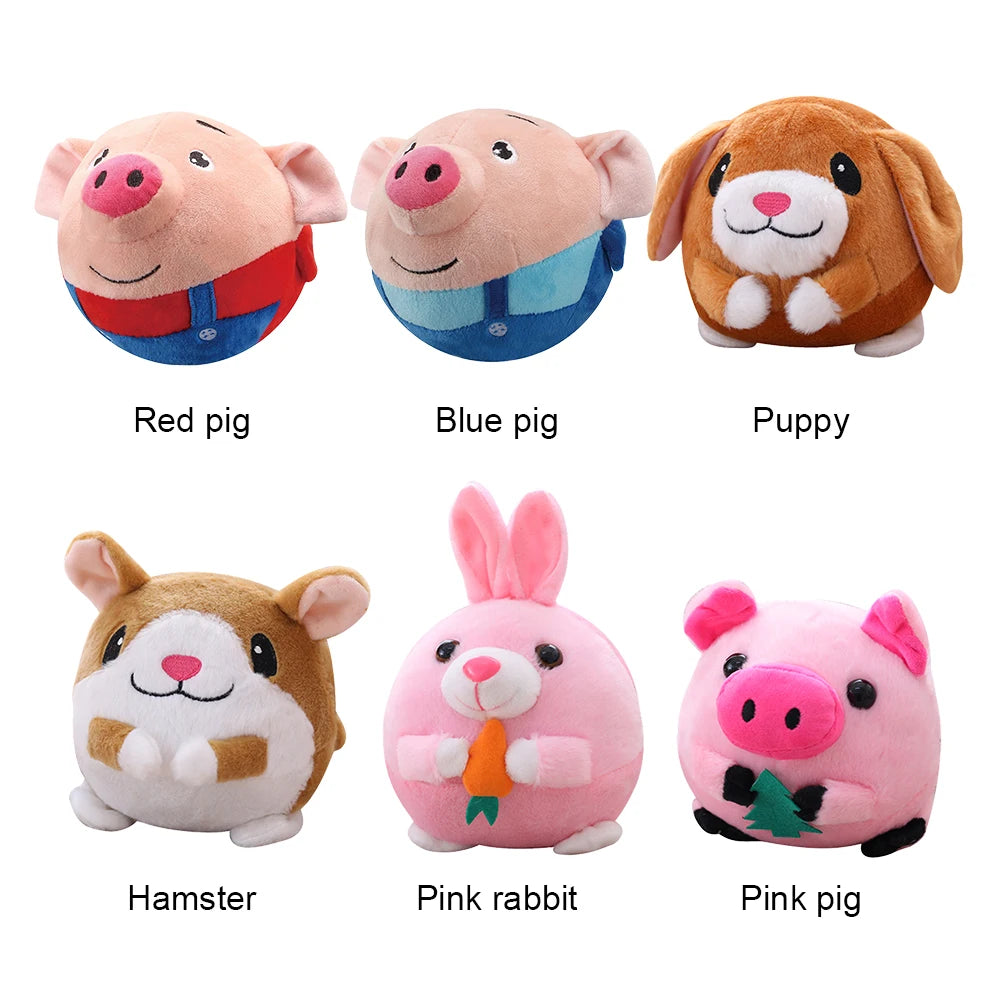 Interactive plush ball toy
