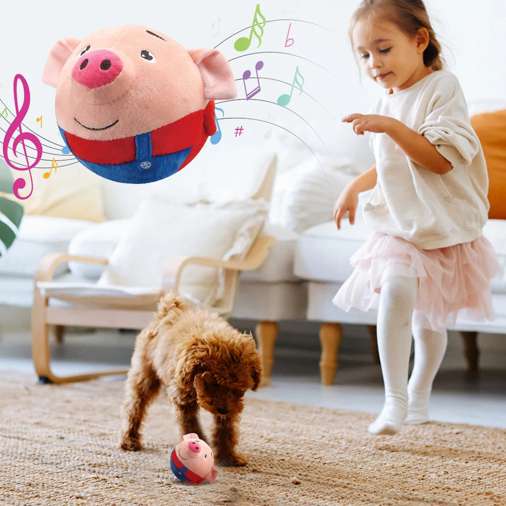 Interactive plush ball toy