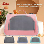 Foldable Cat Pet Carrier Backpack: Large Capacity, Portable, Breathable, for Travel and Car Outings with Your Dog or Cat