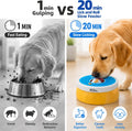 Slow Feeder Dog Licking Bowl with Rolling Ball,4 Non-Slip Pads,8Fl Oz | Dog Enrichment Toys for Dogs with Bone Broth, Yogurt and Wet Puppy Treat, Interactive Lick Ball for Dogs with Anxiety