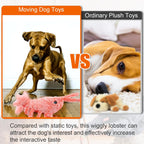 Interactive Lobster Dog Toy | Keeps Small, Medium & Large Dogs Busy Indoors & Outdoors - Rechargeable, Plush & Squeaky